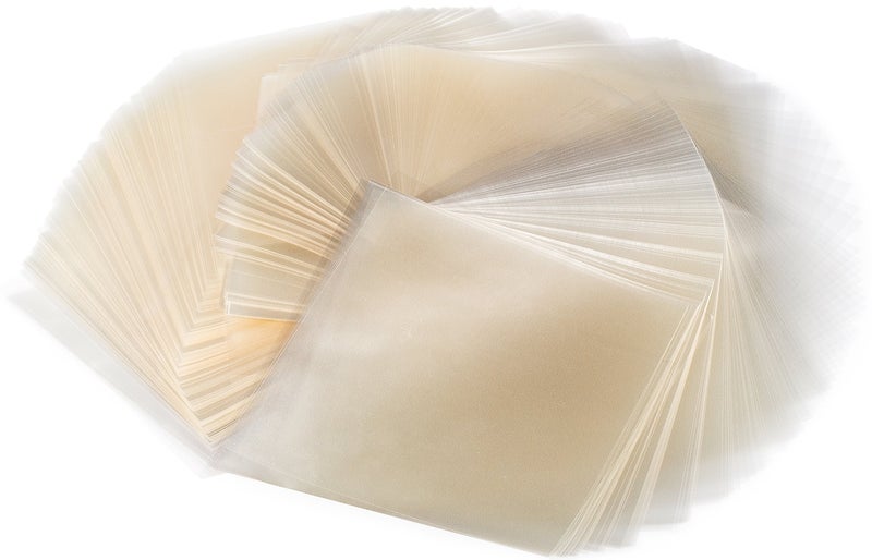 Crinklee Clear Caramel, Candy and Chocolate Wrappers, Natural Cellophane, 1000 Square Sheets, 4.25x4.25 Inches - Image 1